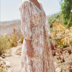 THE GREAT. Valley Dress.  Pink Sweet Pea Floral. Size 1.